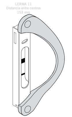 Tirador para cierre adaptable Lerma 11 153mm.