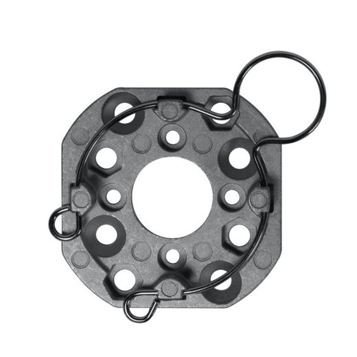 Soporte de toldo metálico con anilla para cabezal Idemo FAST. Aplicable a los motores de la serie 45.