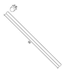 Tubo 40 mm acero inoxidable pulido 2.5 mts